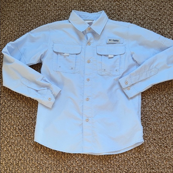 Columbia Other - Columbia Boys PFG Bahama Long Sleeve Shirt sky blue size medium (10/12) NWOT